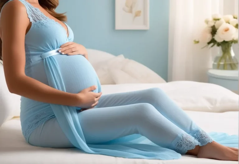 Como engravidar de menino - Grávida vestida de azul para simbolizar que o bebê é um menino