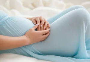 Alívio azia gravidez
Mulher grávida segurando a barriga e recebendo ajuda para a azia durante a gravidez.