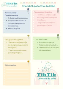 Planejamento do Chá de Bebê - Checklist pagina 2