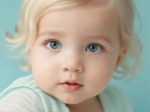 Bebê sorrindo com o nome Louise Elizabeth