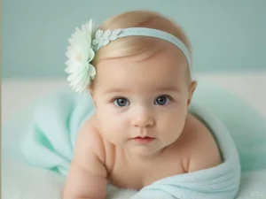 Bebê tranquilo com o nome Louise Gabriela