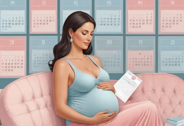 Mulher Grávida com Calculadora Gestacional Título: Calculadora Gestacional