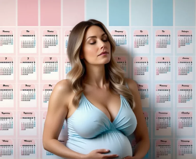 Calculadora Gravidez - Mulher Grávida Registrando Consulta Pré-natal no Calendário