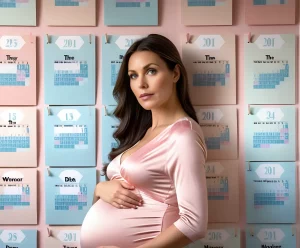Calculadora Gravidez - Grávida Marcando Data do Parto no Calendário