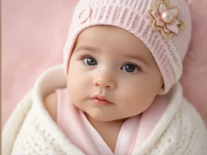 Bebê adormecido com o nome Antonella Isabella