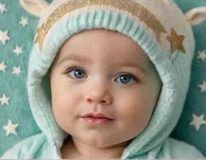 Bebê adormecido com o nome Benicio Mateus