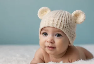 Bebê Lucas dormindo tranquilamente em seu berço