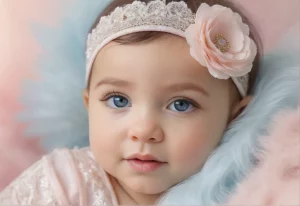 Valentina: Determinação e Força - Bebê segurando um brinquedo com determinação.