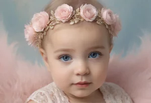 Aurora - significado de beleza e cor: Bebê envolto em um cobertor colorido