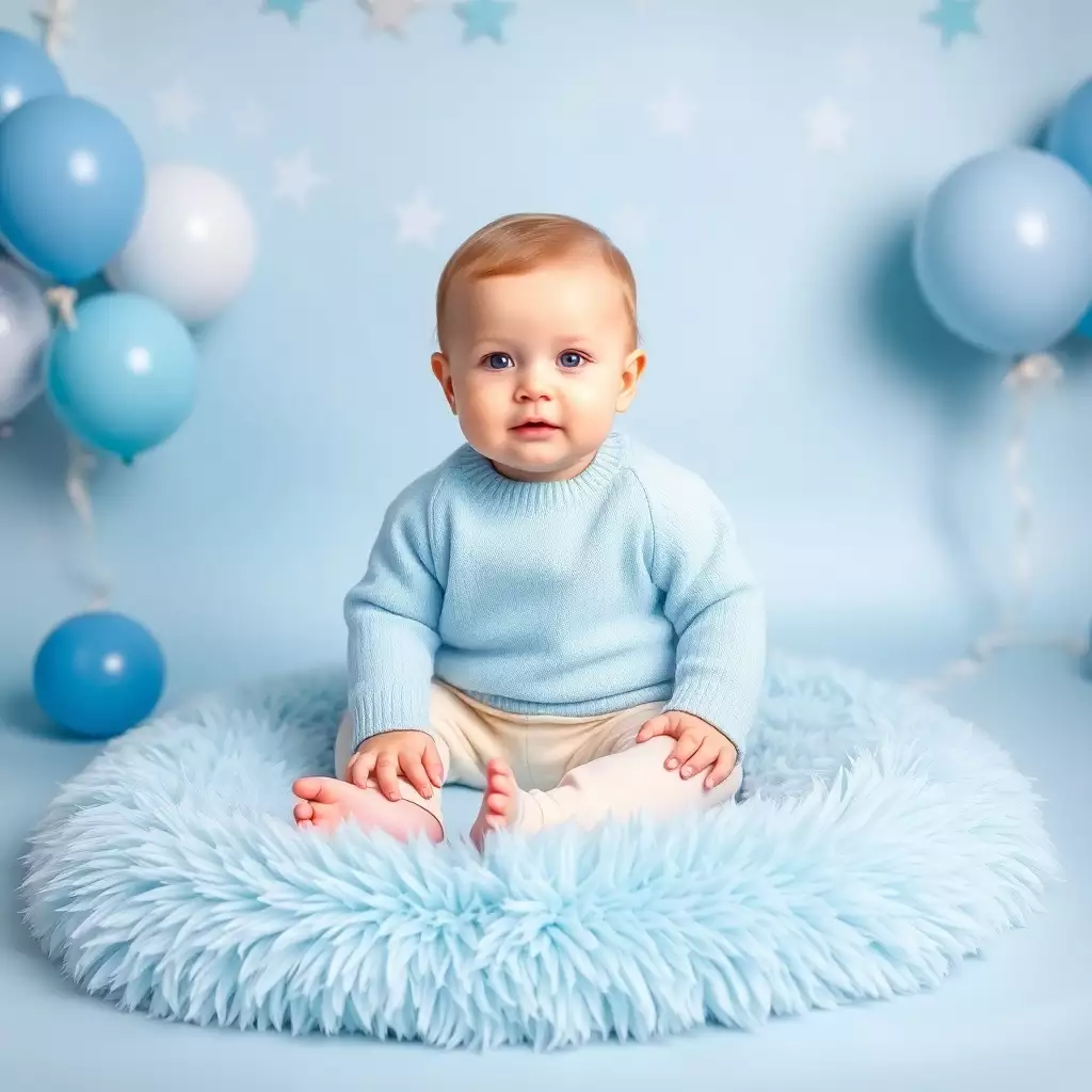 Imagem de um bebê chamado Rafael, representando luz e sabedoria espiritual em sua jornada.