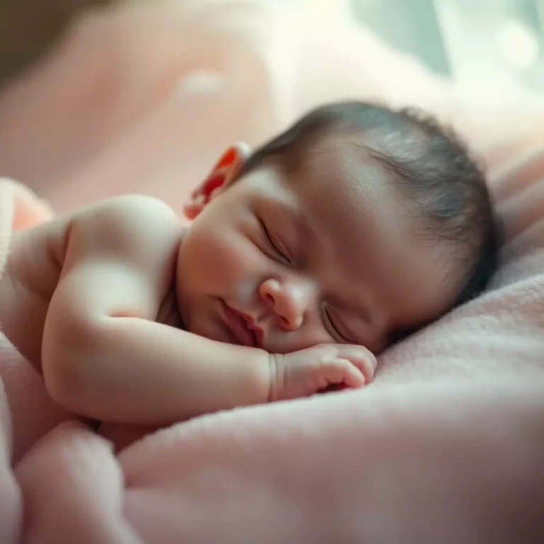 Um bebê com expressão serena envolvido em tons dourados, simbolizando a energia divina de Tácio.