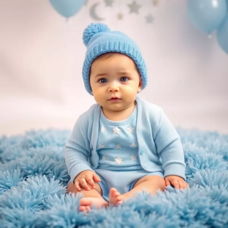 Bebê dormindo tranquilamente em uma cama de tricô, simbolizando nomes que combinam com Bruno.