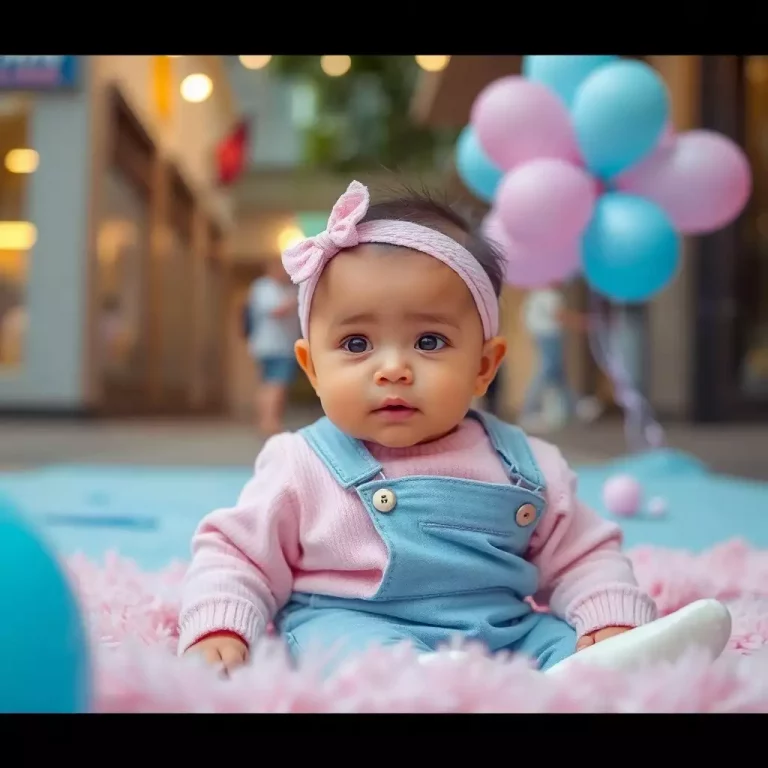 Bebê brincando com uma bola colorida,representando nomes que combinam com Dominique
