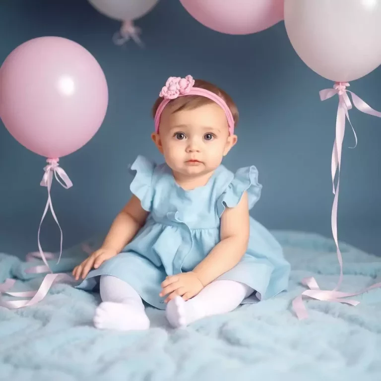 Bebê com uma roupa vintage, representando nomes que combinam com Filomena