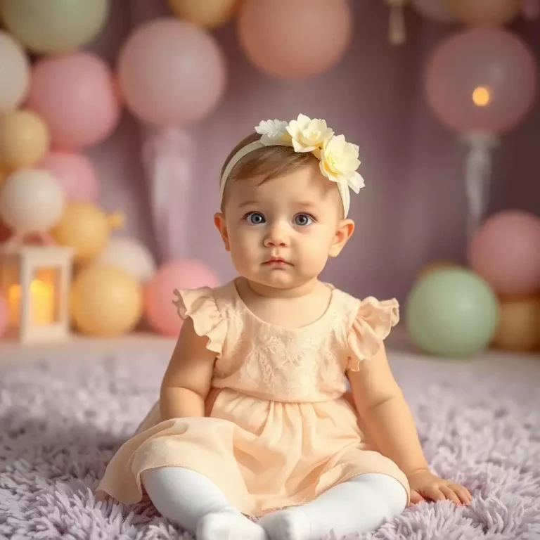Bebê em um berço decorado, trazendo inspiração para nomes que combinam com Bianca.