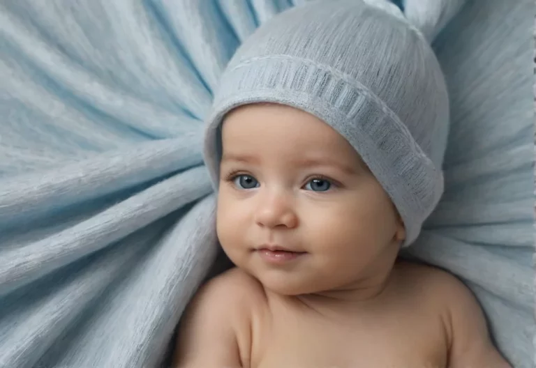 Bebê Davi abraçado com um brinquedo