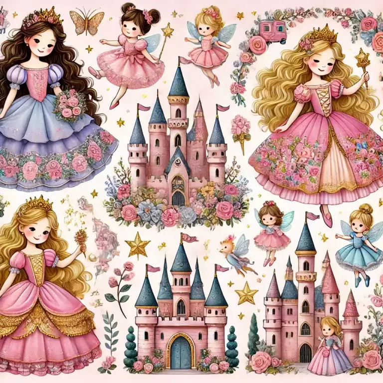 Princesa e cavalo branco, perfeita para criar um conto de fadas.