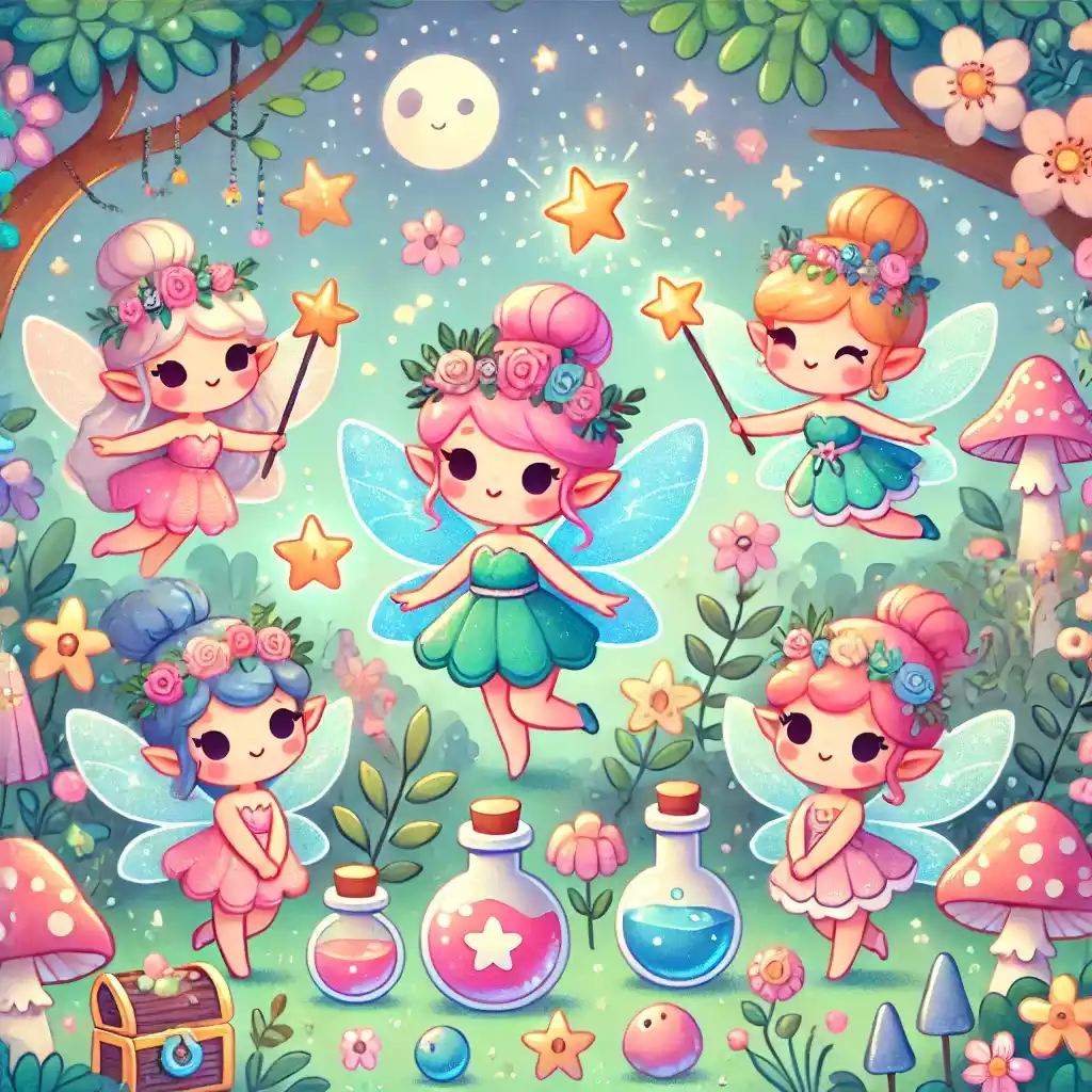 Mago com varinha mágica e estrelas brilhantes