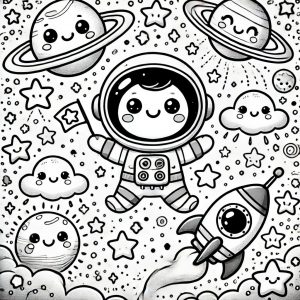 Página do livro com estrela brilhante e fofa.