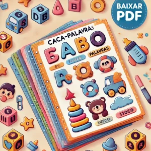 Crianças jogando caça-palavras fácil em um tablet, explorando palavras simples e coloridas. Jogo educativo online e gratuito."