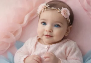 Bebê dormindo tranquilamente, transmitindo serenidade e paz.
