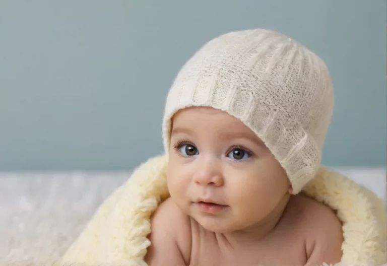 Bebê engatinhando com um olhar curioso e determinado.