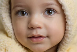 Bebê segurando a mão do pai, transmitindo amor e proteção.